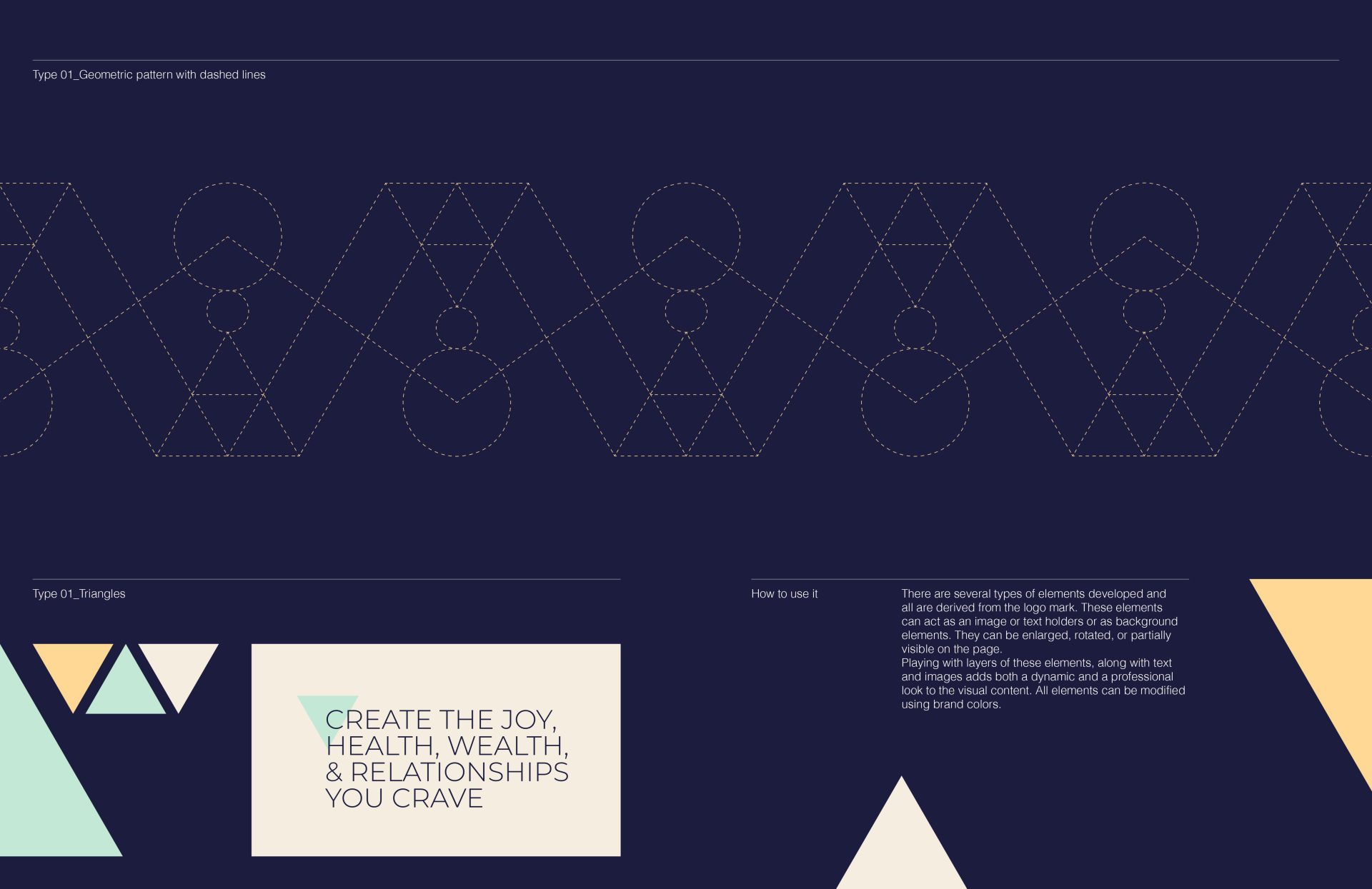 Geometric pattern with vibrant shapes.