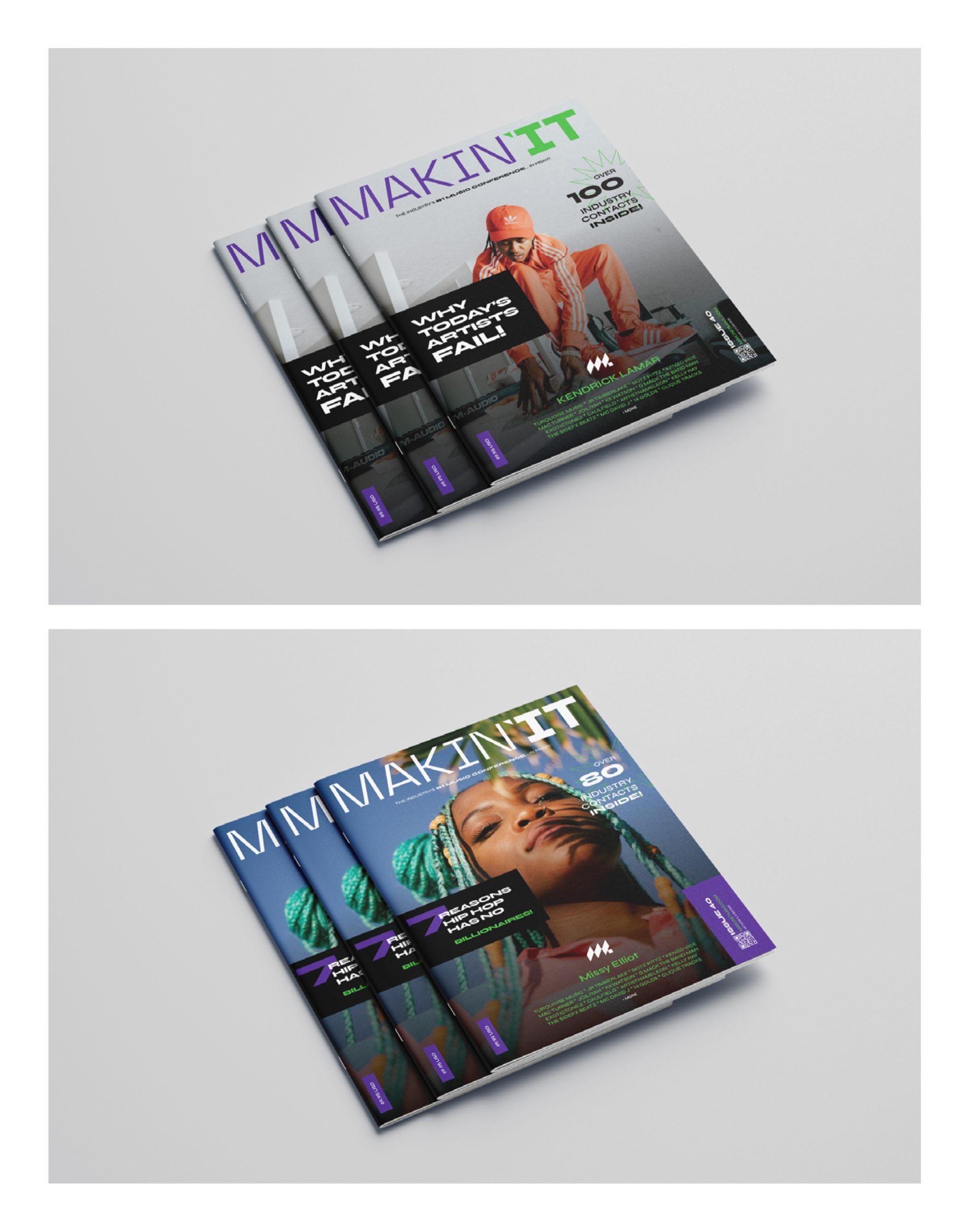 Hiphop magazine covers featuring creative content