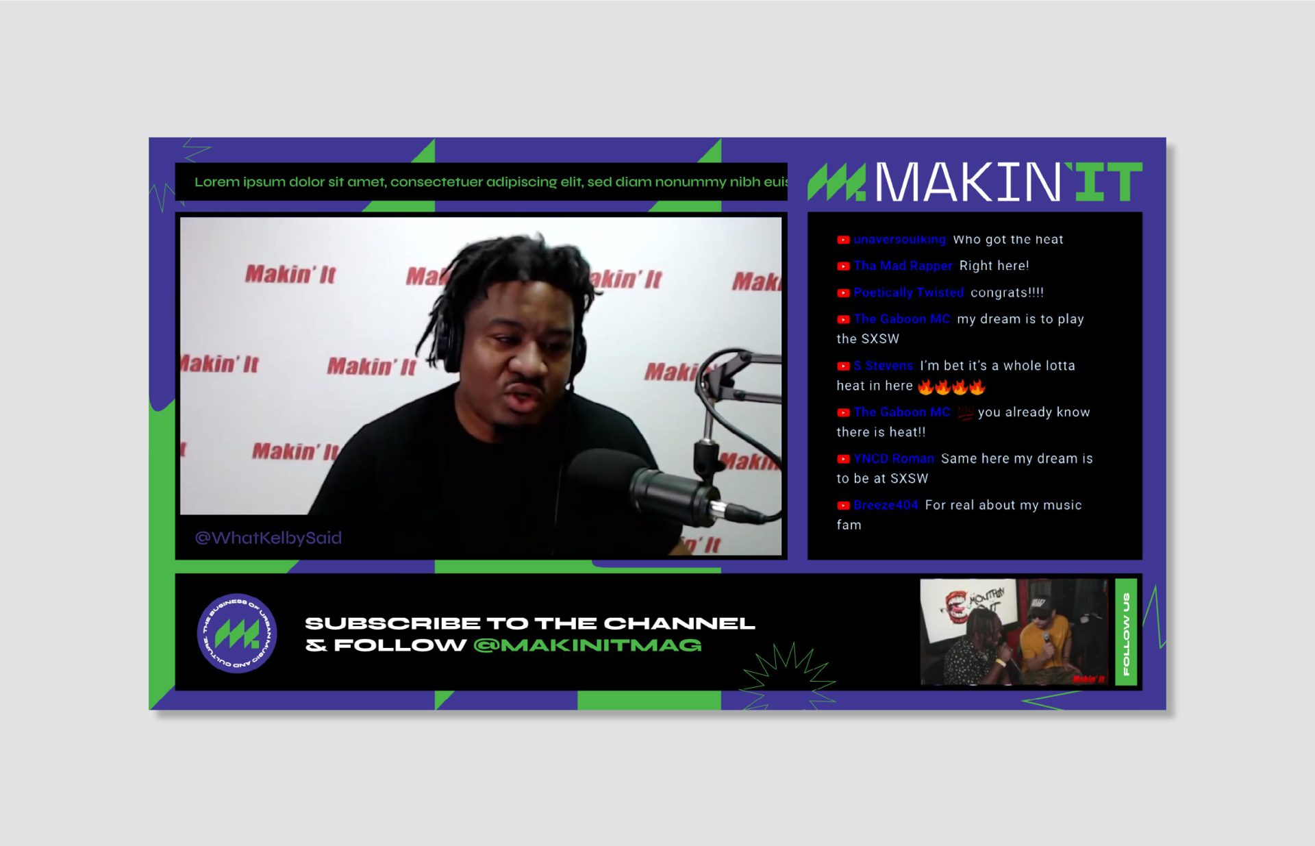 Person speaking in a studio setting.