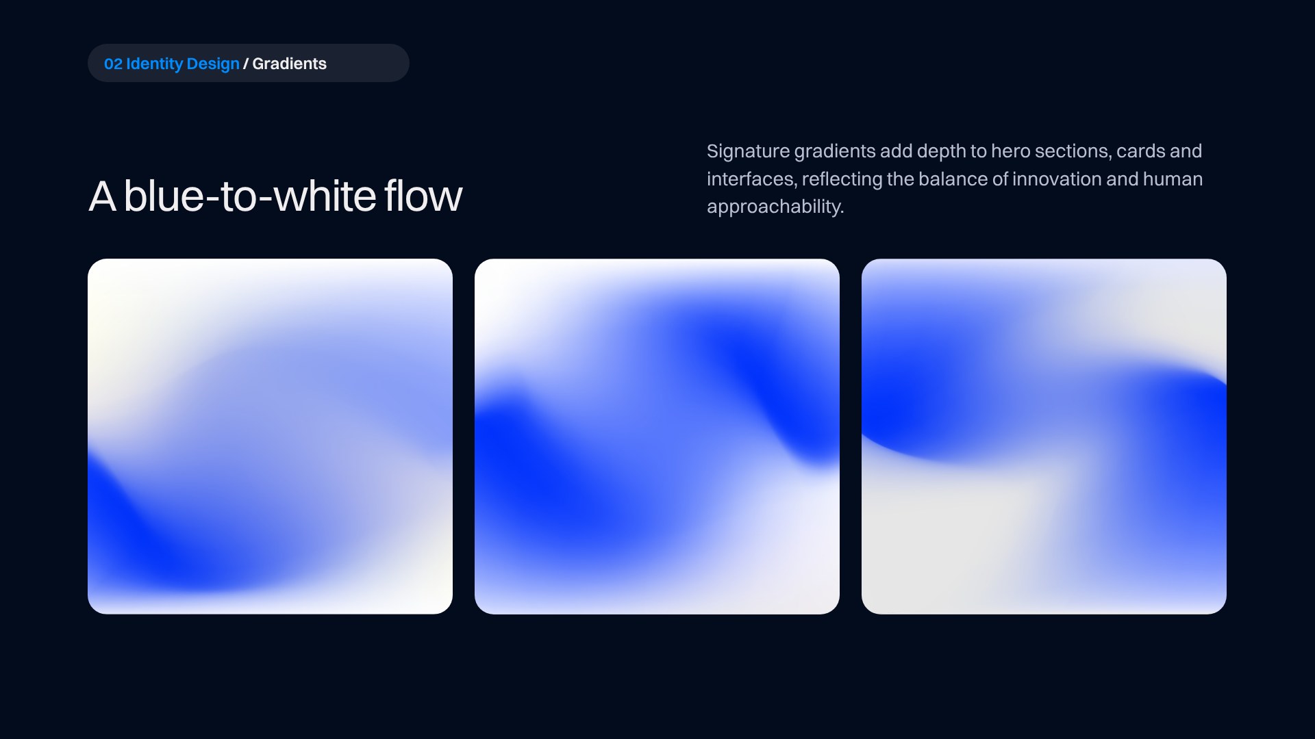 BrightTech AI signature blue-to-white gradients