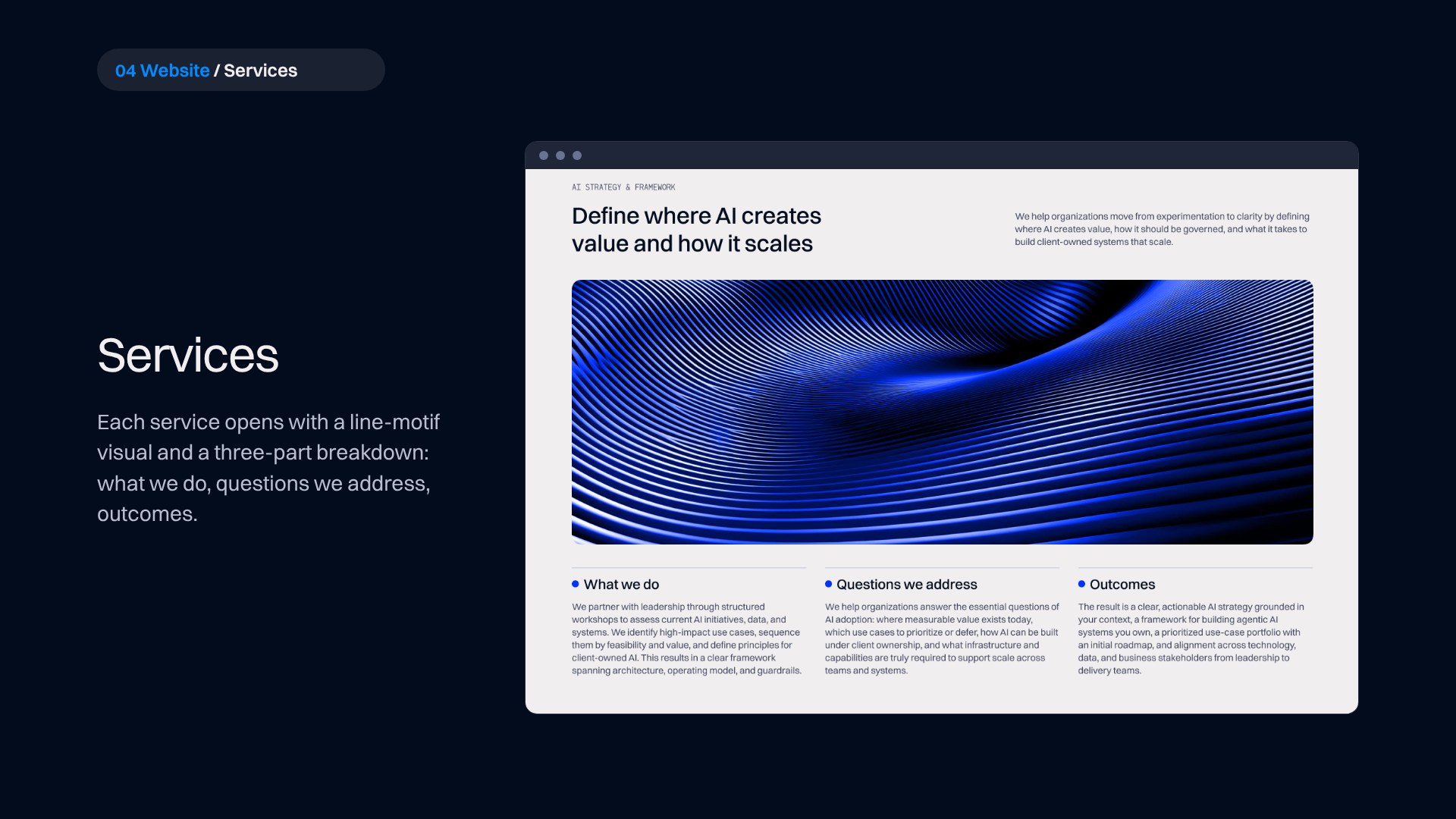 BrightTech AI services page design