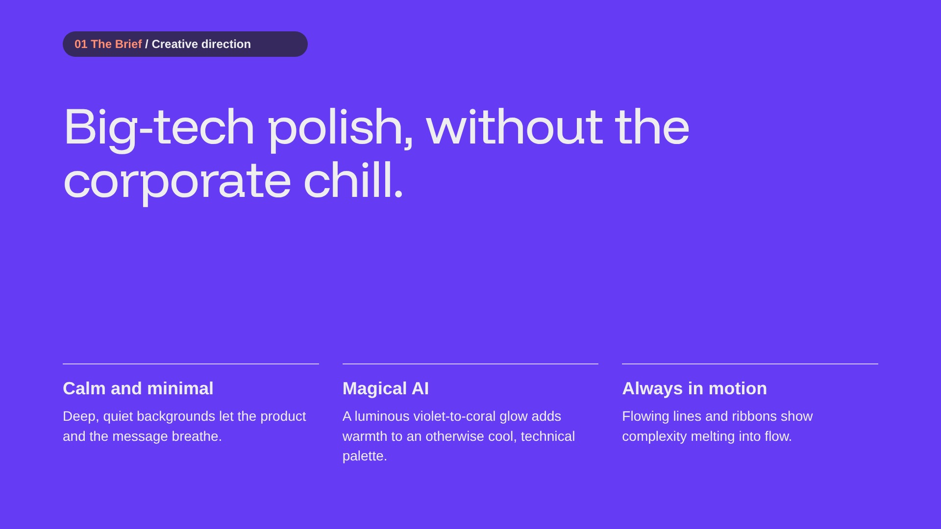 Lightwork creative direction: big-tech polish without the corporate chill