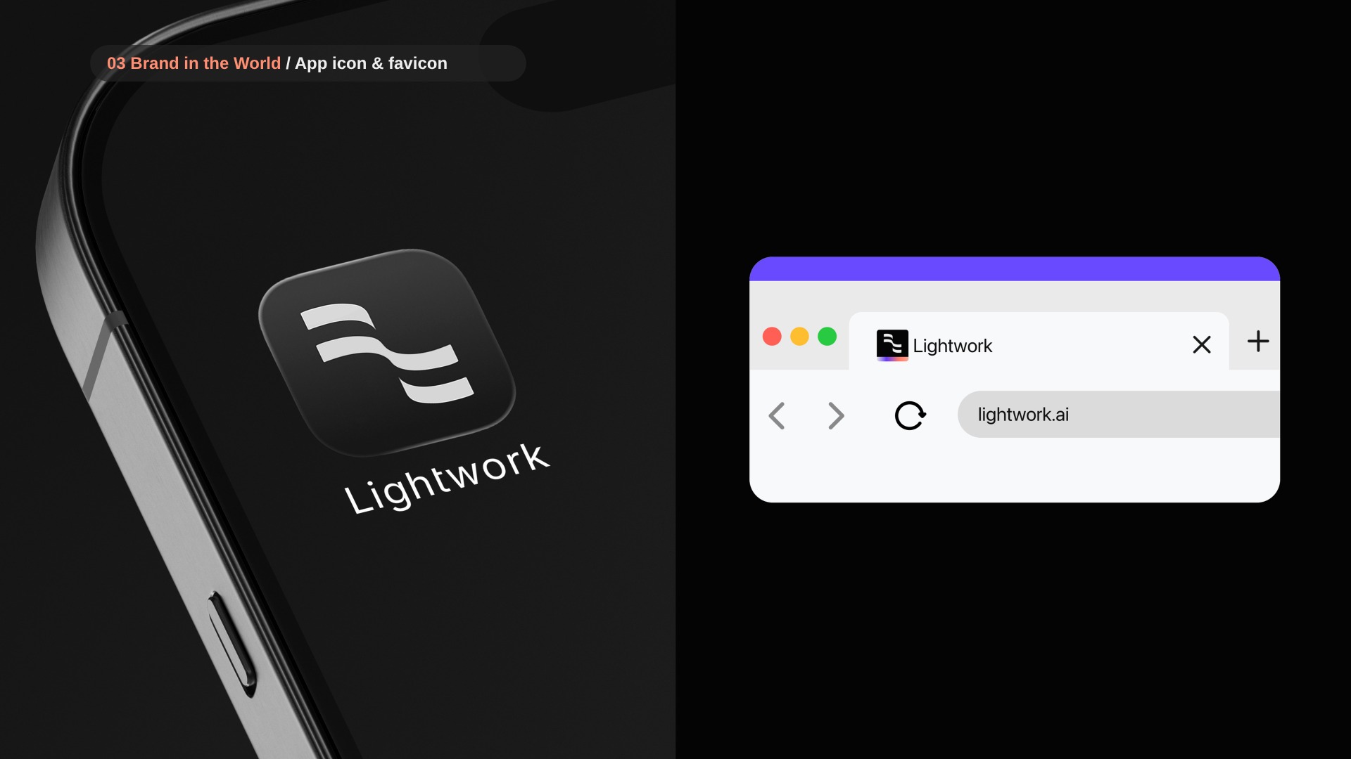 Lightwork app icon and favicon